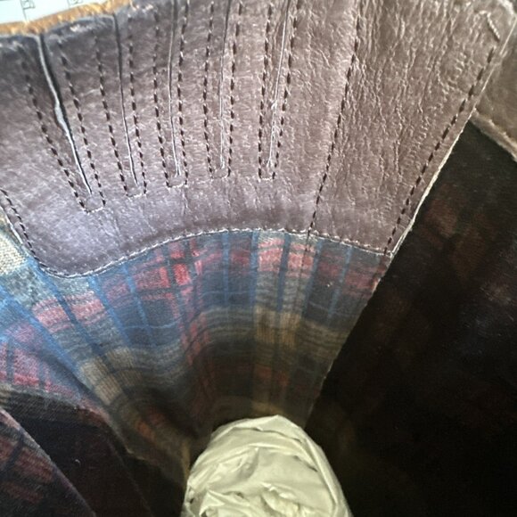 Born Women's Poly Riding Boot Size 8 M Tall Zip Block Heel Brown Leather - Picture 13 of 13